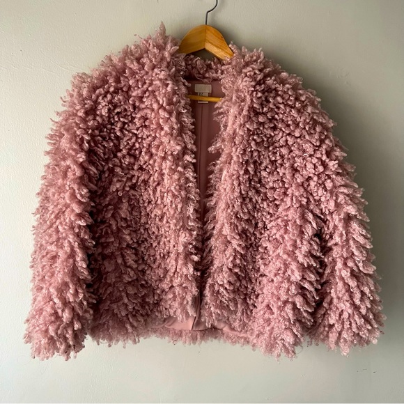 H&M Shaggy Teddy Fur Coat Jacket - Picture 1 of 6